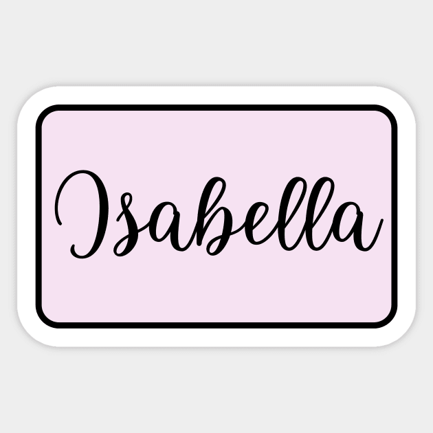 Isabella Name in Cursive Sticker by BloomingDiaries